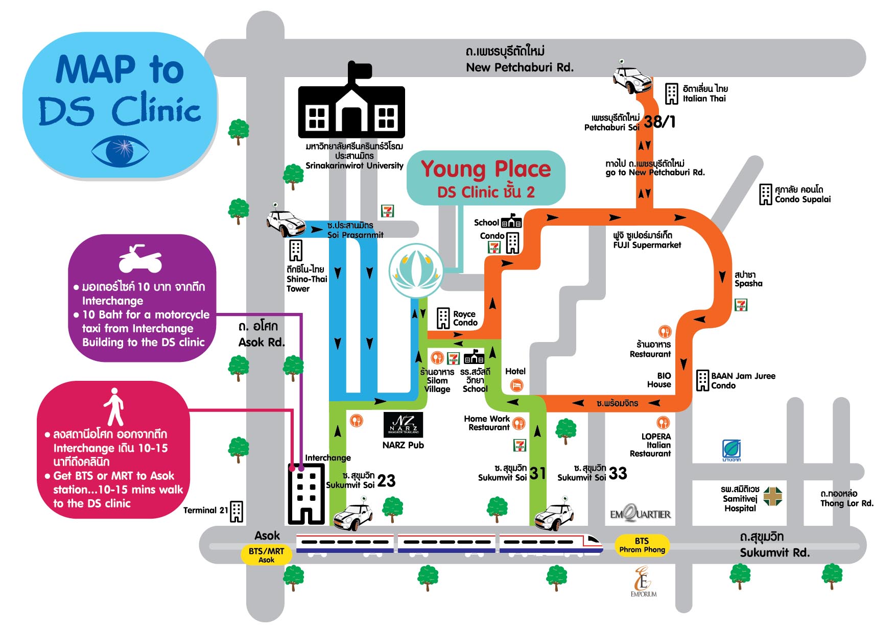 Map to DS Clinic